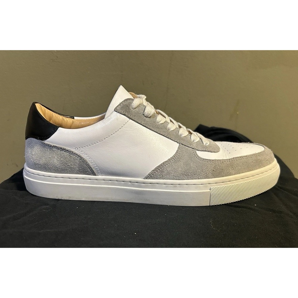 Thursday Everyday Court Sneakers Granite White Gray Leather Suede Men's Size 9.5